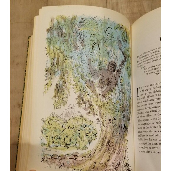 The Jungle Books Rudyard Kipling Heritage Press 1968 HC Vg Vintage Childrens - Picture 7 of 8